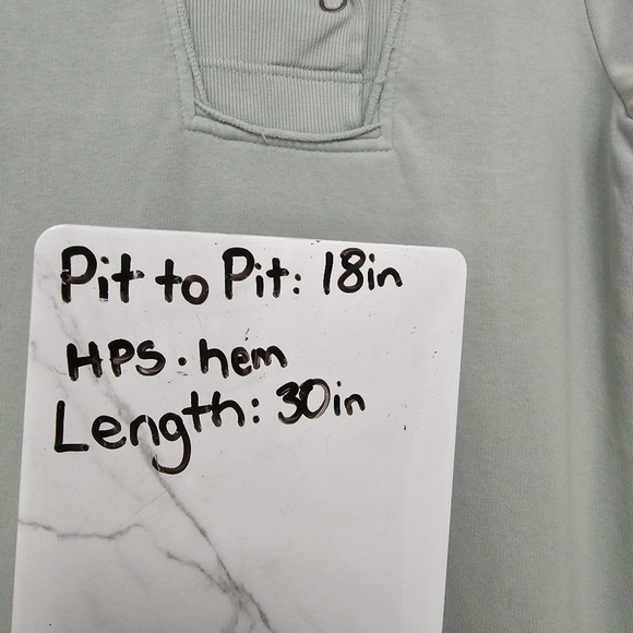 Soft Surroundings Snap Cowl Neck Blue Gray Tunic Length Sweatshirt Size Small - Picture 7 of 7